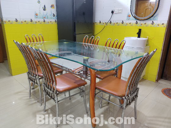 China dining table with 6 set Chairs